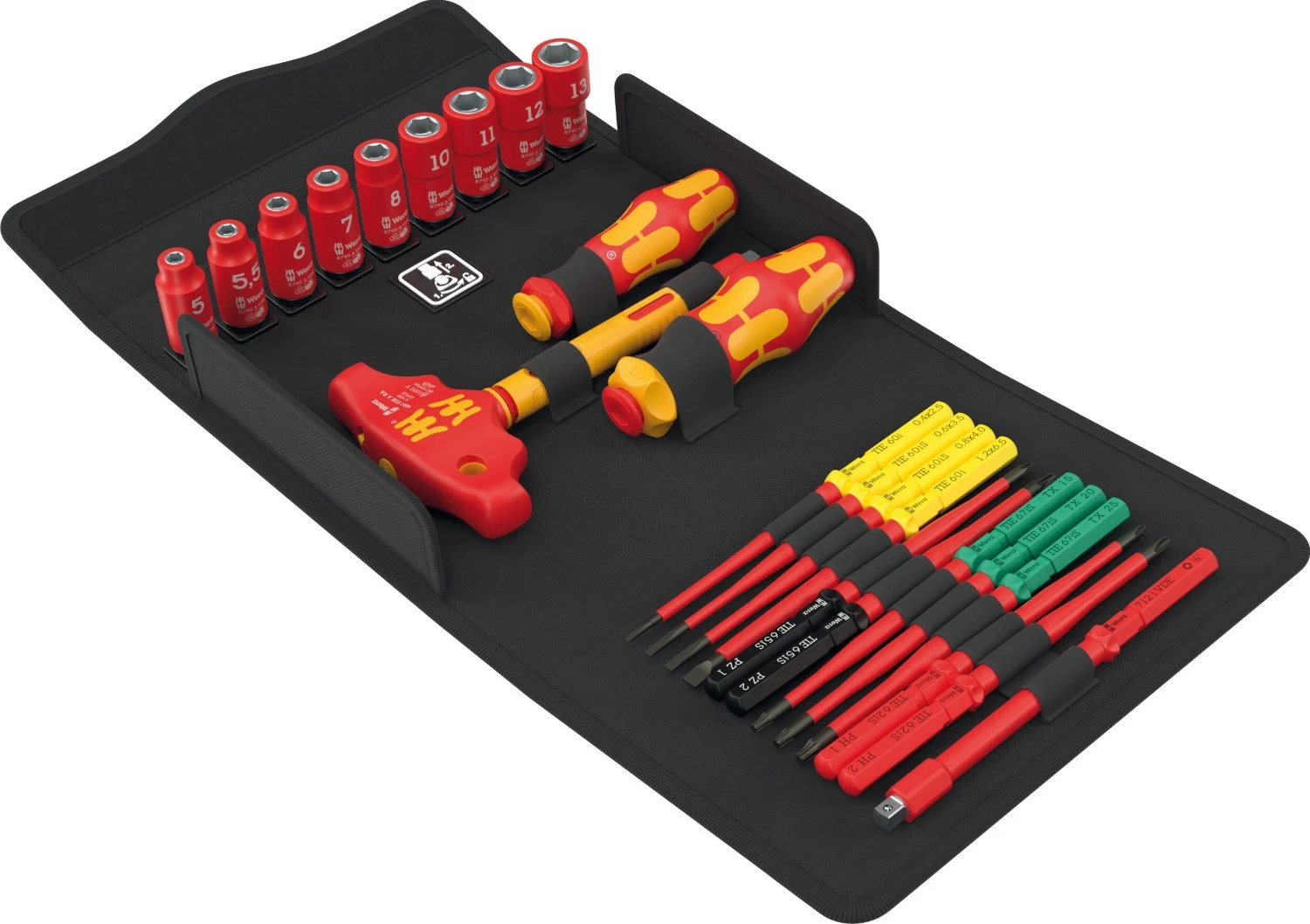 Wera 05006632001 25-delige Kraftform Kompakt VDE 24 Allround Set 1 Wisselklingenset in etui - met ratelfunctie-image