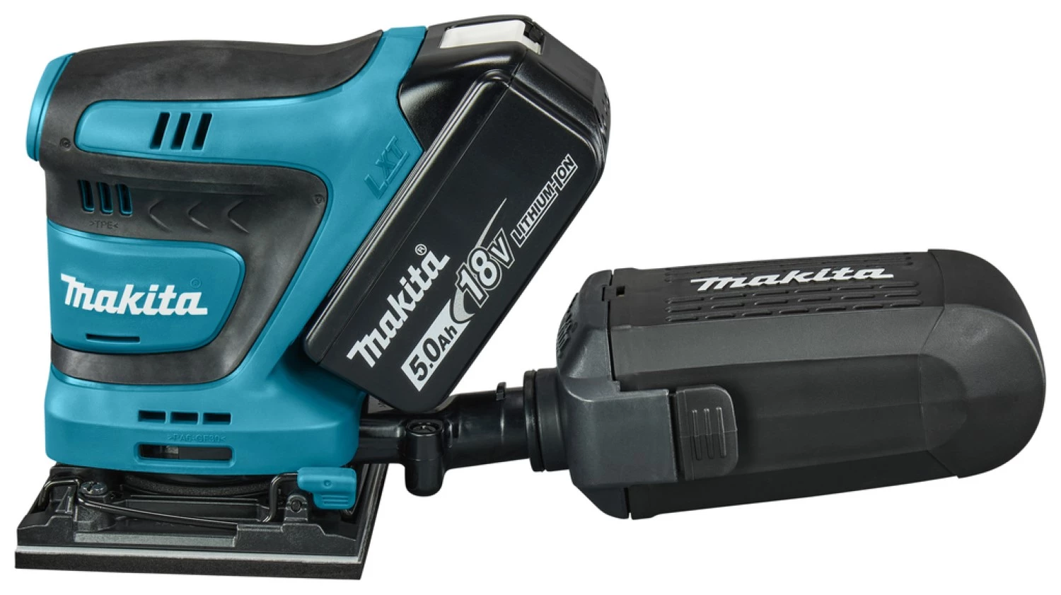 Makita DBO481RTJ LXT 18V Li-ion Accu vlakschuurmachine set (2x 5,0Ah) in Mbox - 114x140mm-image