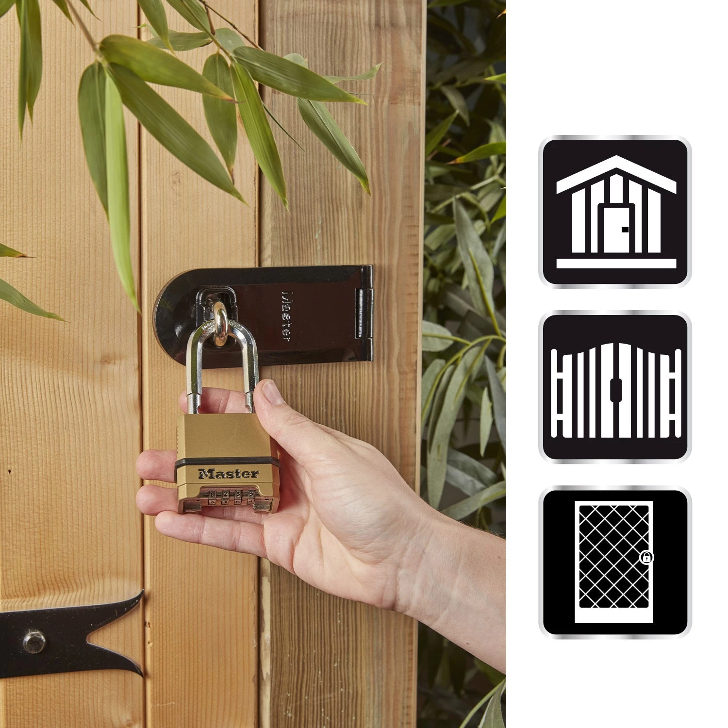 Master Lock M175EURDLH Cadenas Excell® - Zinc - Largeur de 56mm - Anse de 51mm - Combinaison de chiffres-image