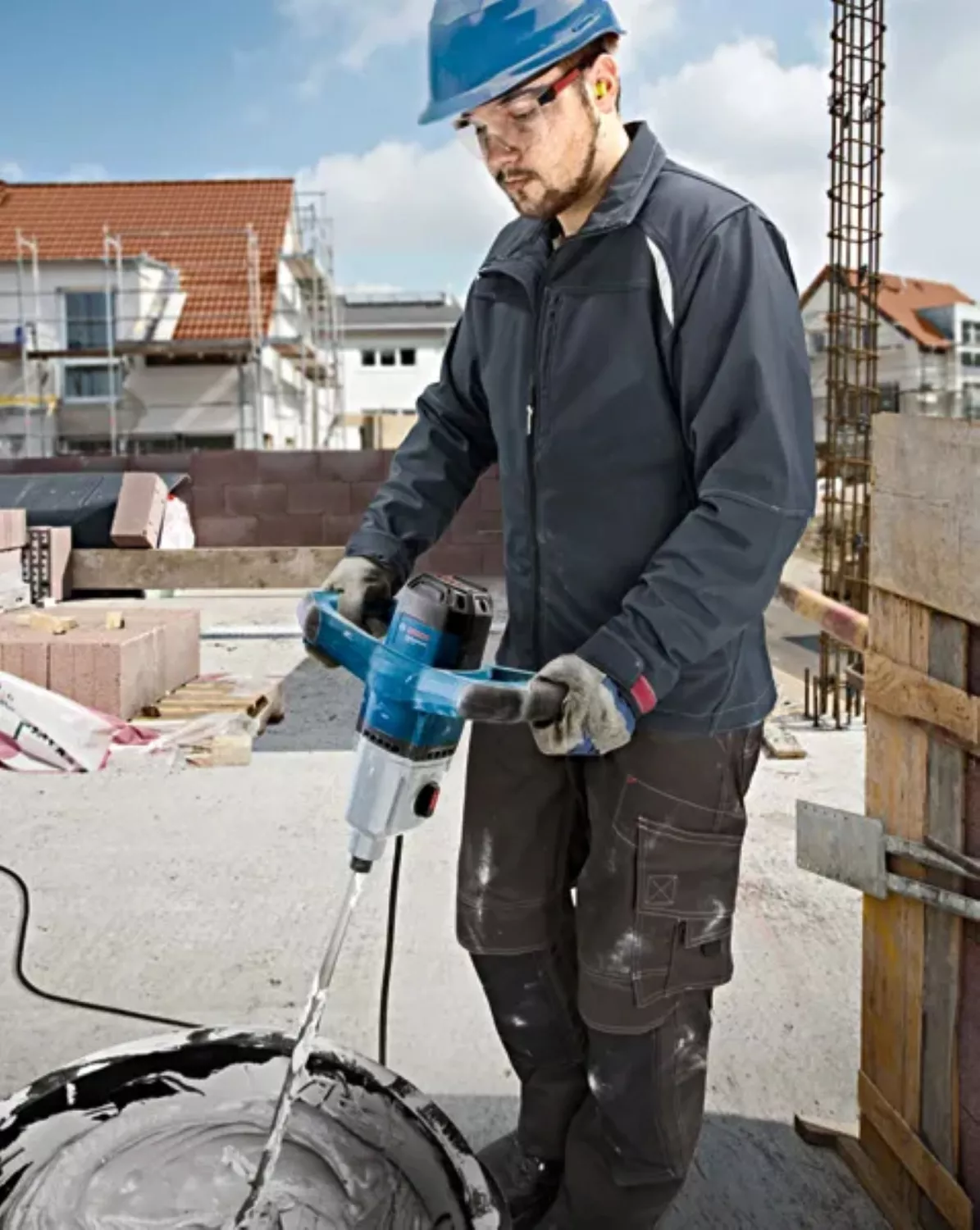 Bosch GRW 140 Mélangeur avec garde de mélange 140 mm - 1400 W - M14-image