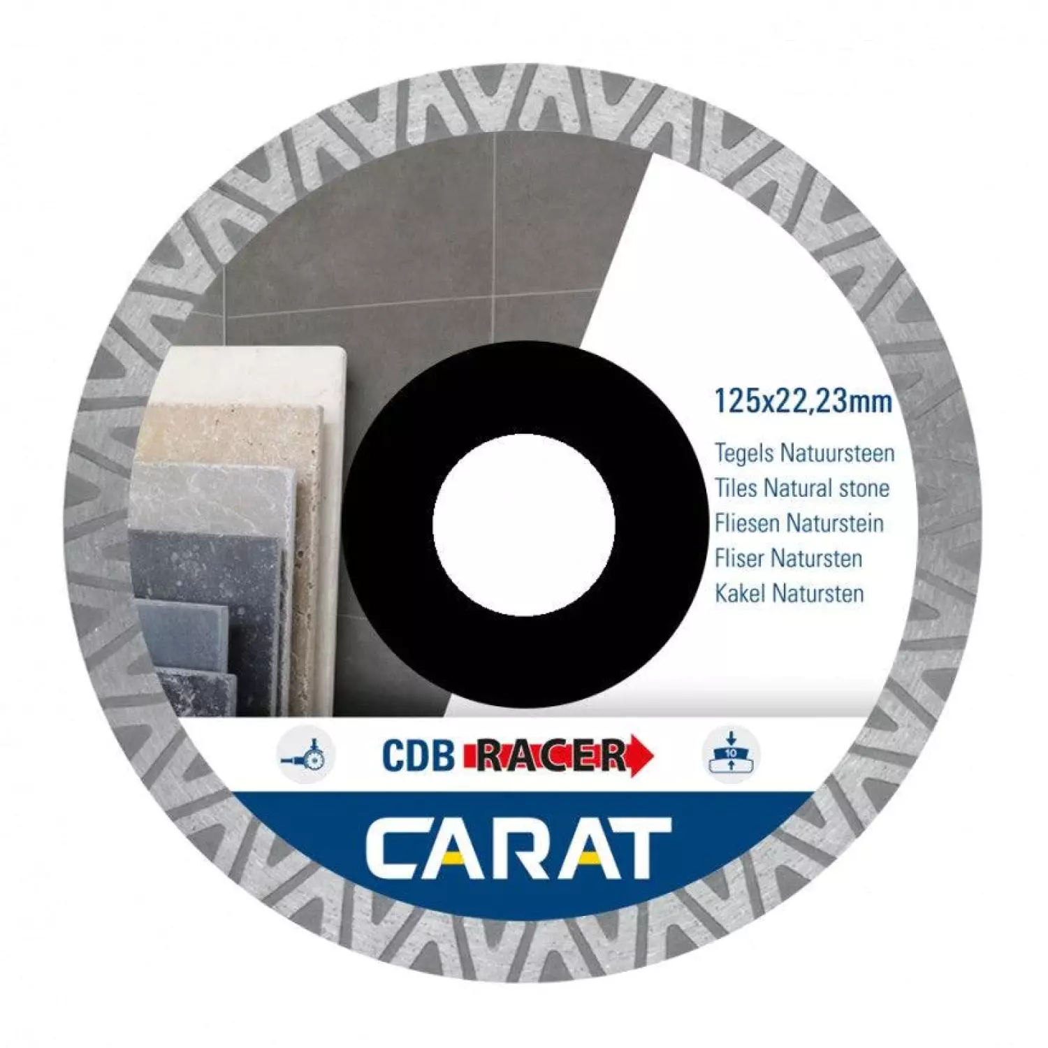 Carat CDBM125300 Racer Diamantzaagblad - 125 x 22,23 mm - Tegels/Natuursteen-image