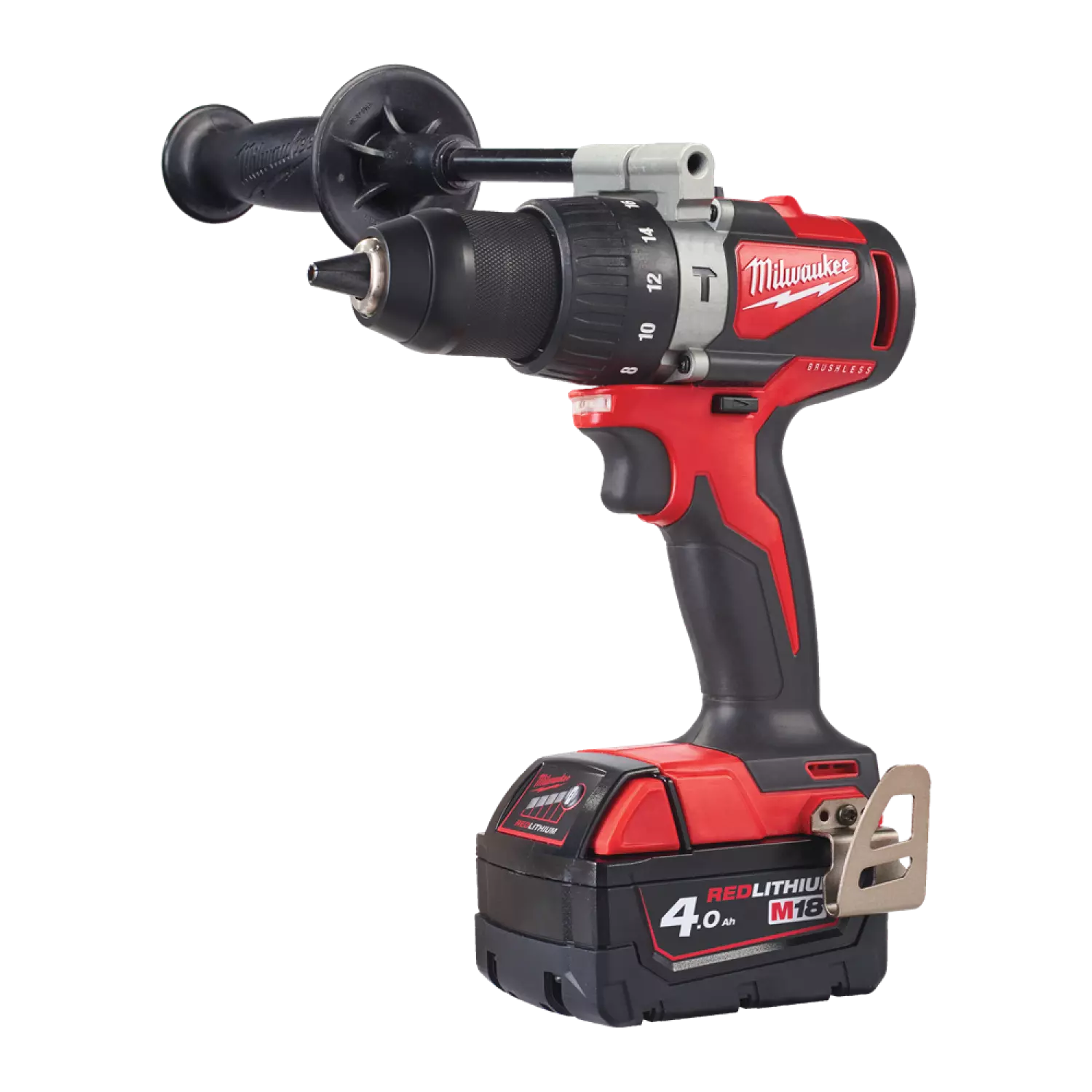 Milwaukee M18 BLPD2-402X Ensemble perceuse / tournevis à percussion sur batterie 18V Li-Ion (2x batterie 4.0Ah) dans un boîtier HD - sans balai - 82Nm-image