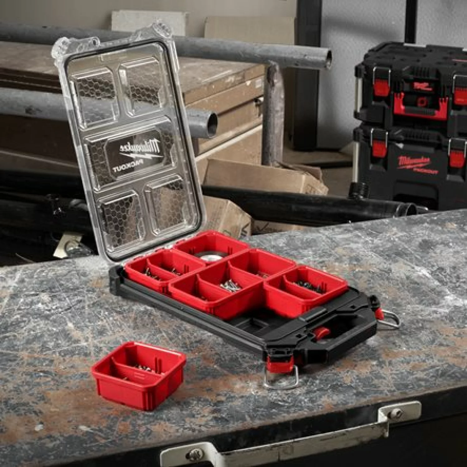 Milwaukee 4932471065 Packout Compact Slim Organizer - 250 x 380 x 65mm-image