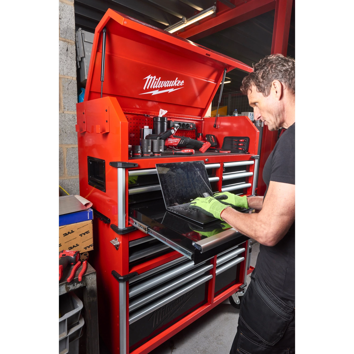 Milwaukee 4932478852 Stalen gereedschapswagen met 10 lades - 46˝ / 117 cm-image