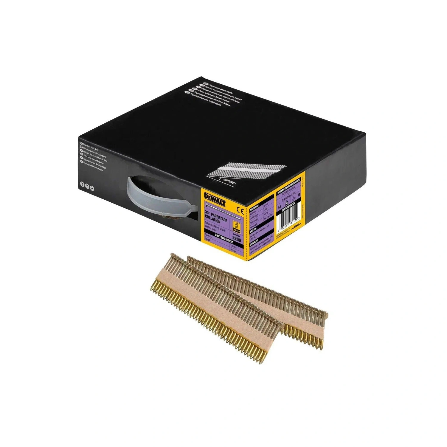 DeWALT DNPT28R63G12Z Geringde Spijkers Schuin 34° - Verzinkt - 2.8 x 63mm (2200st)