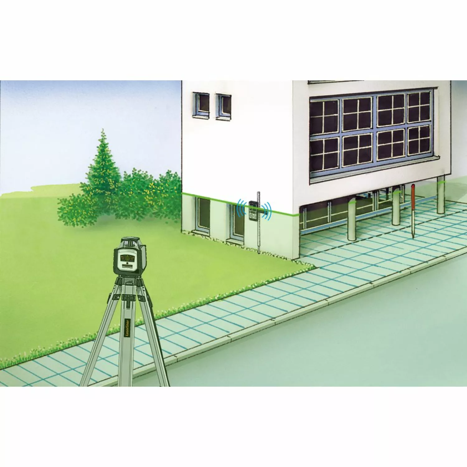 Laserliner Alu-licht-statief Aluminium statief met gefreesd steunvlak - 5/8" - 95-165cm-image