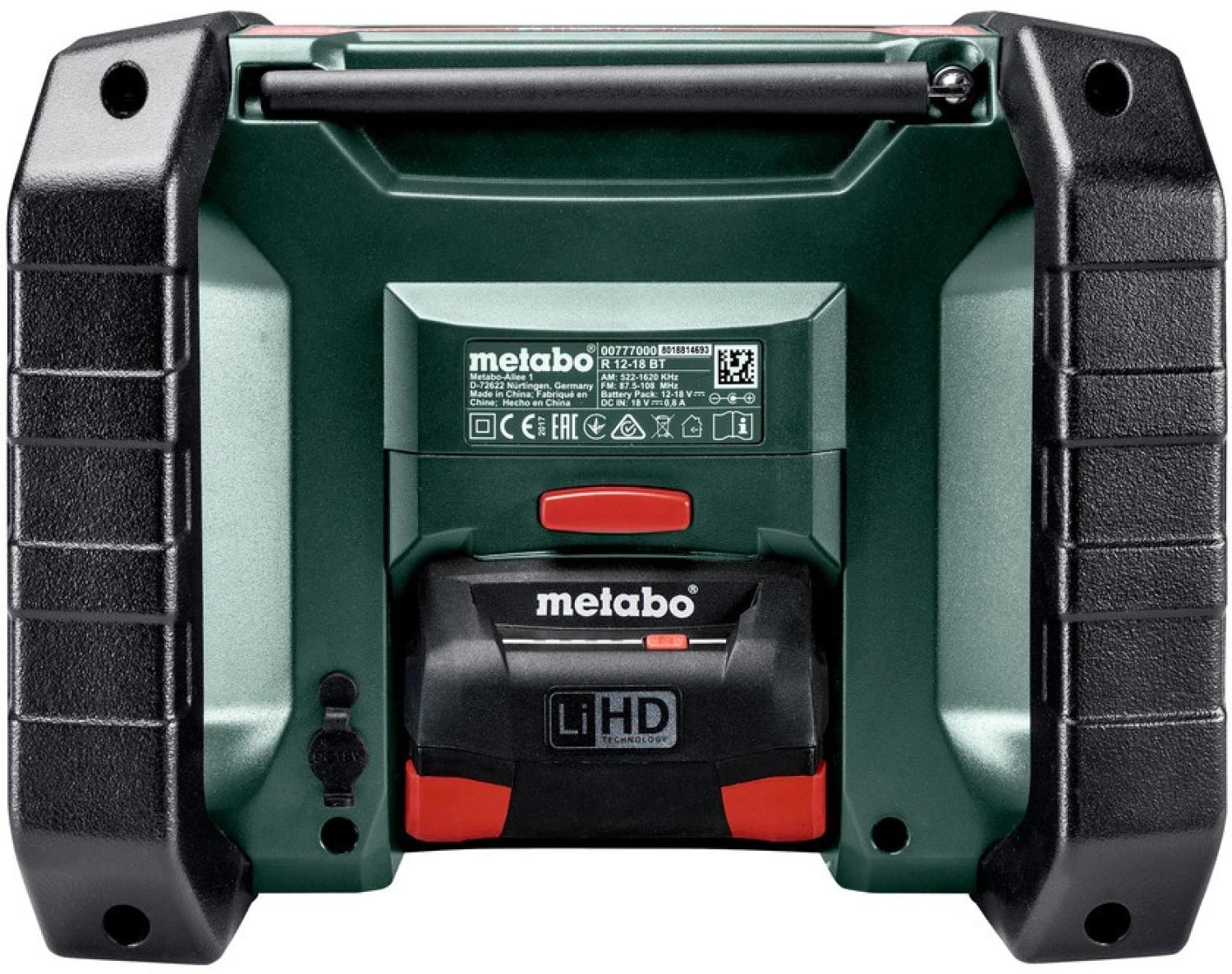 Metabo R 12-18 BT 12V / 18V Li-Ion Accu bouwradio met Bluetooth - werkt op netstroom & accu-image