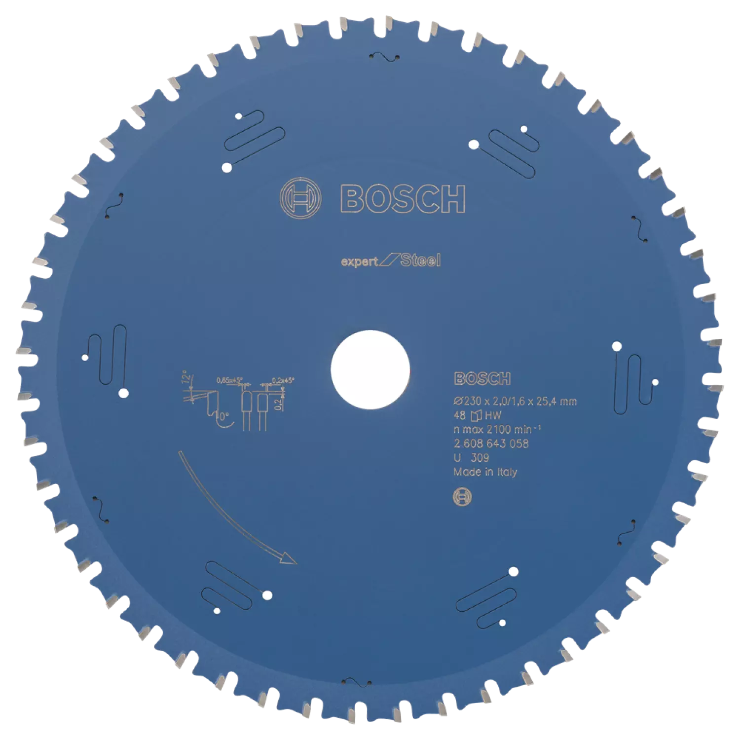 Bosch 2608643058 Cirkelzaagblad - 230 x 25,4 x 48T - Metaal - Carbide-image