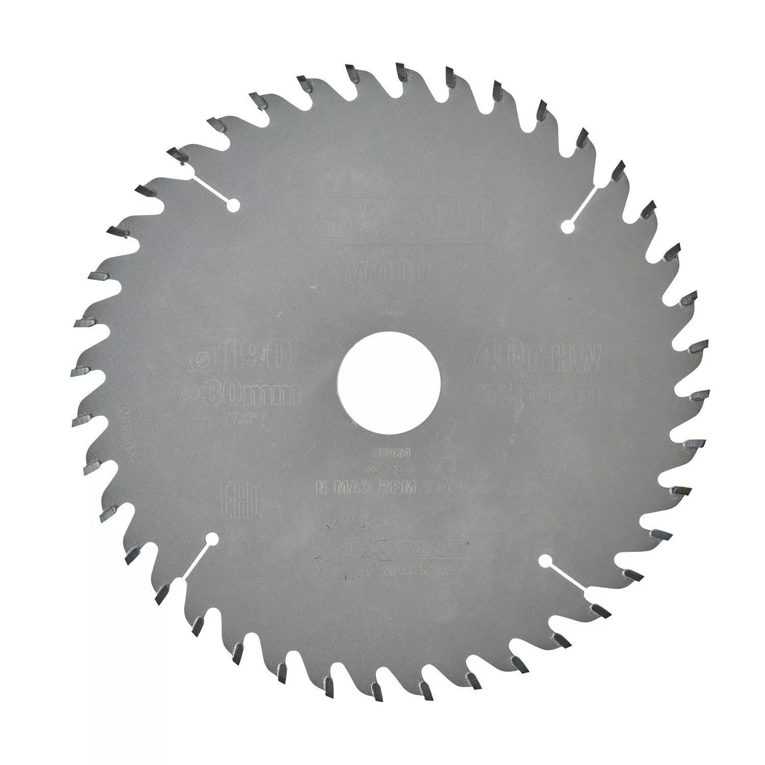 DeWALT DT4064 Lame de scie circulaire Extreme, 190 x 30 x 40, bois / stratifié-image