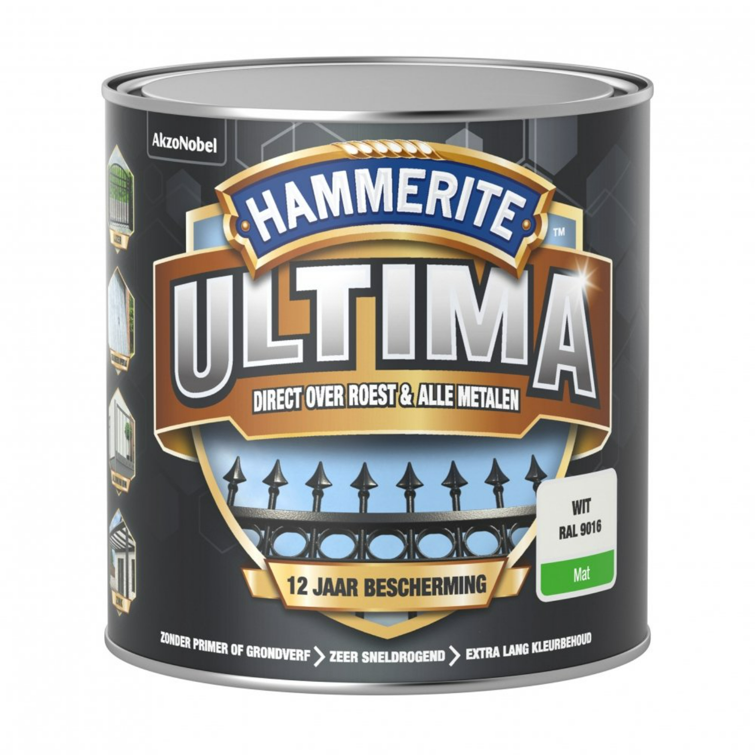 Hammerite Ultima Mat Wit - Ral 9016 - Verkeerswit - 250ml