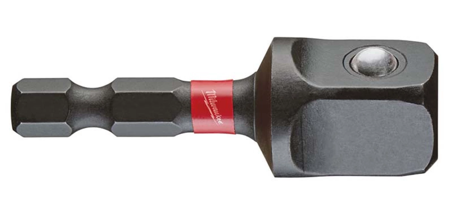 Milwaukee 4932478054 - Adaptateurs SHOCKWAVE™ IMPACT DUTY pour douilles - réception hexagonale - Adaptateur 1/4" Hex - 3/8" Square-image