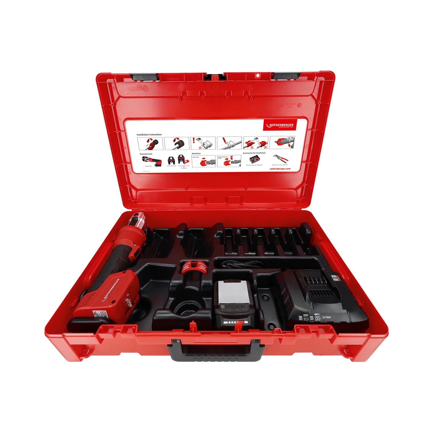 Rothenberger 1000005042 Romax Nano 18V accu perstang basisset ( 1x 2.0Ah accu + lader) in koffer - CAS-image
