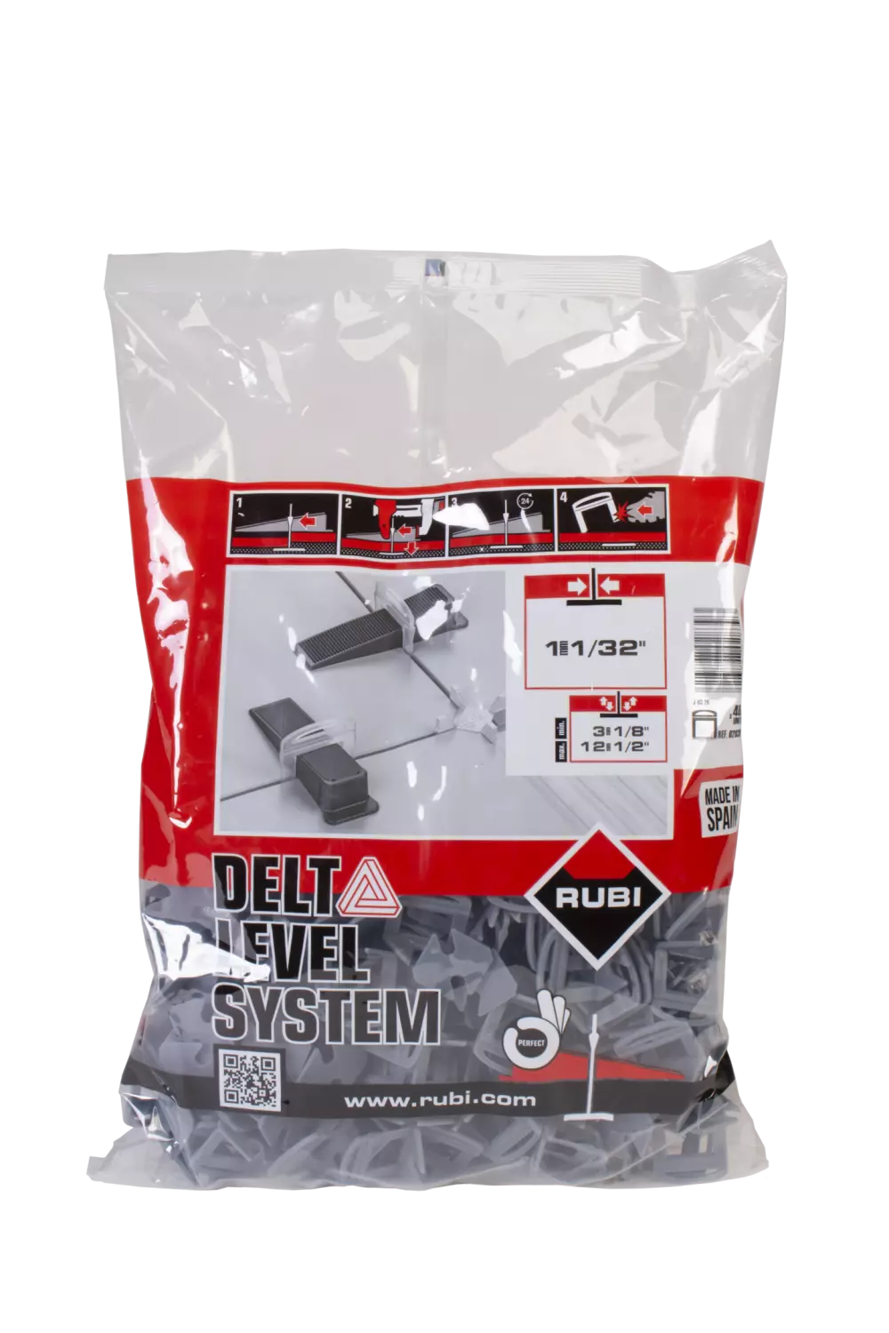 Rubi 02839 Delta Levelling Clips - 1,0mm - 3-12mm (400st)-image