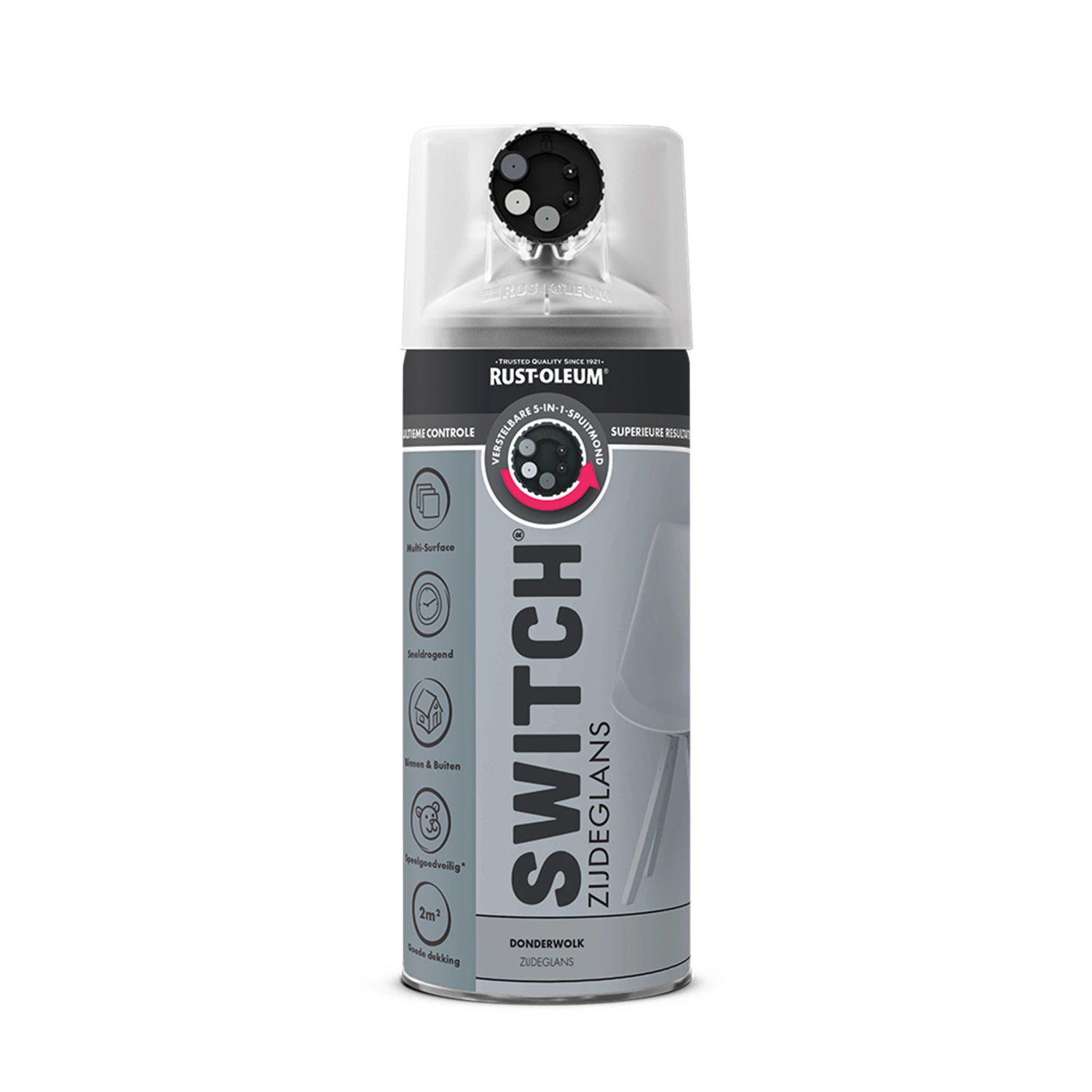 Rust-Oleum Switch Spuitlak - Zijdeglans Donderwolk - 400ml-image