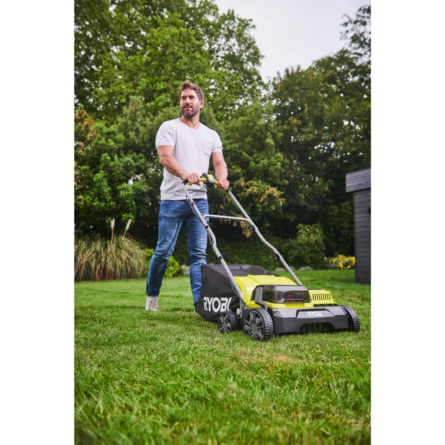 Ryobi RY18SFX35A-240 One+ 18 V Brushless Accu Scarificateur set (2x 4,0 Ah) - 35 cm-image