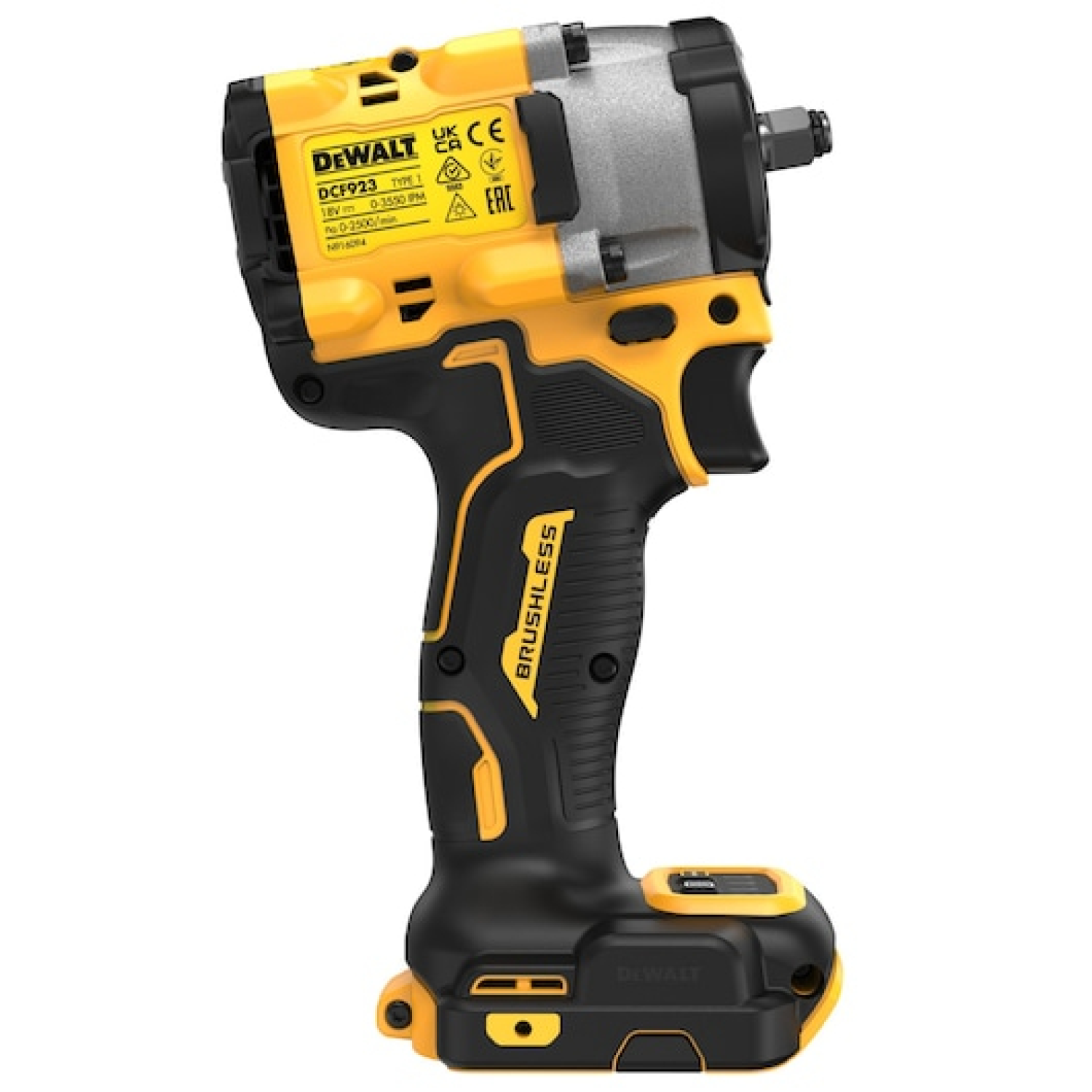 DeWALT DCF923N-XJ 18V Li-ion XR Compacte Accu Slagsmoersleutel body met 3/8" Pinaansluiting in TSTAK koffer-image