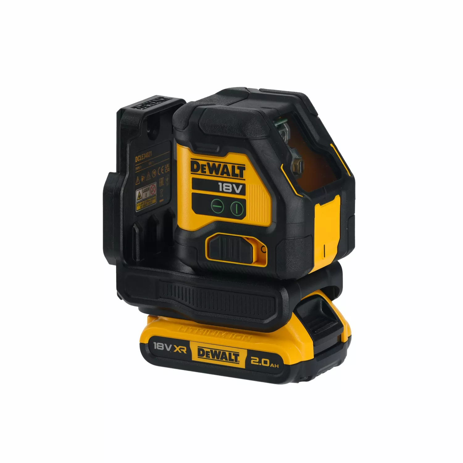 DeWALT DCLE34021D1 Laser à croix 18 V dans un coffret - Vert - 2 x 55 m - 2 lignes - IP54-image