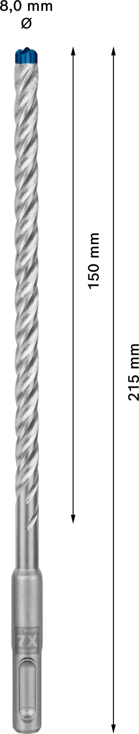 Bosch 2608900089 EXPERT Foret SDS Plus-7X - 8x150x215mm-image