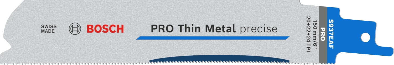 Bosch PRO S937EAF Lame de scie sabre Thin Metal Precise - 150 mm - métal (5 pièces)-image