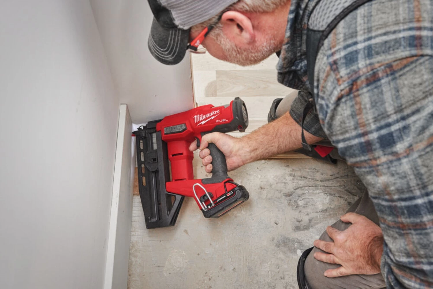Milwaukee M18 FN16GS-0X 18V Li-ion accu rechte afwerktacker body in HD box - 16Ga - 25-64mm-image