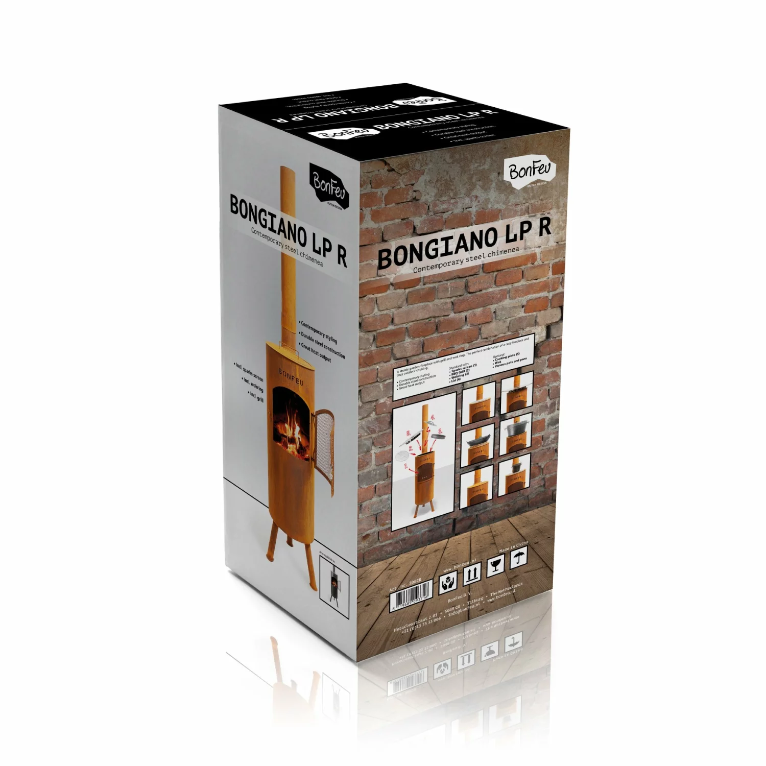 BonFeu 3002R Tuinhaard BonGiano LP - Roest - 164cm - 30cm-image