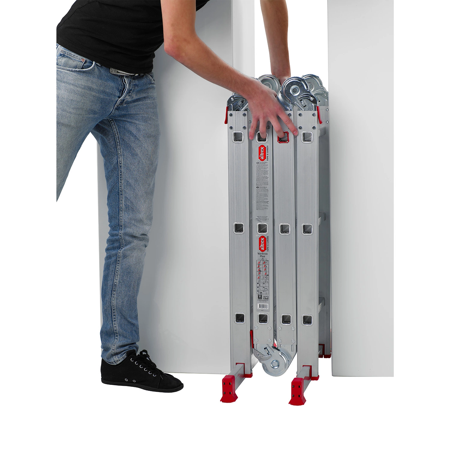 Altrex Varitrex-Plus Vouwladder - Aluminium - 4 x 3 sporten - max. werkhoogte 4,3m - met stabiliteitsbalk-image