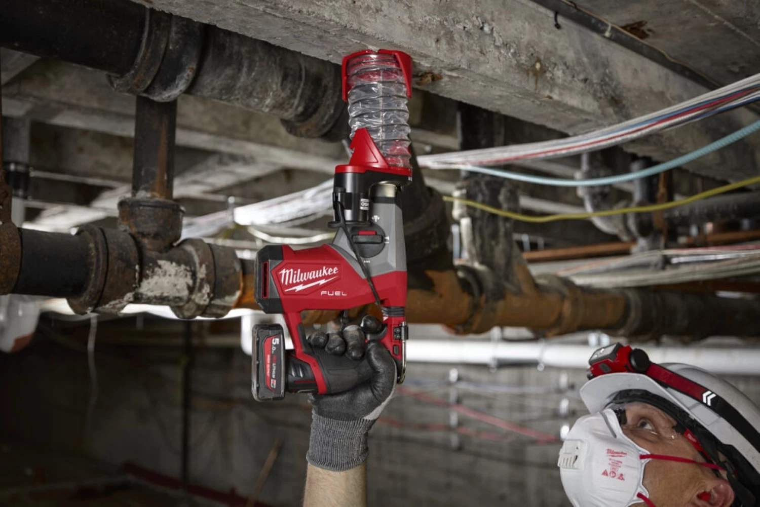 Milwaukee M12 FHAC16-502X 12V Li-ion accu boorhamer set (2x 5.0Ah accu) in HD Box - 1.15J-image