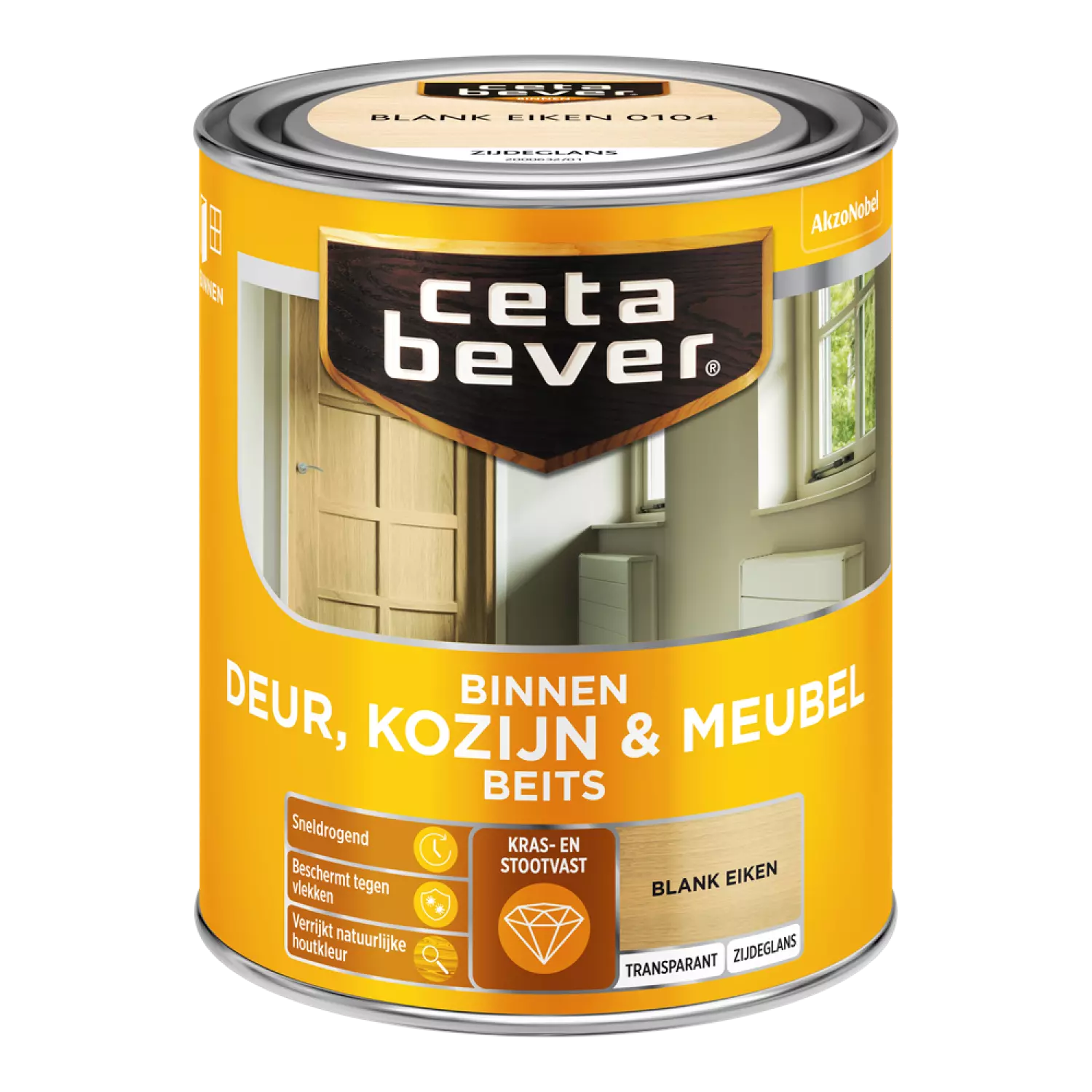 Cetabever Binnenbeits Deuren & Kozijnen Transparant Zijdeglans - Blank Eiken - 750ml-image