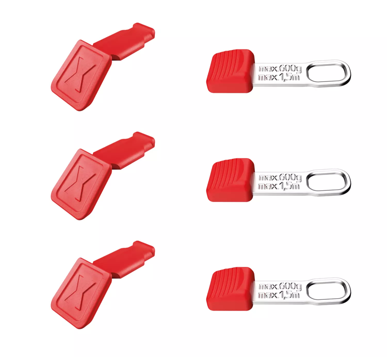 Knipex 00 63 06 TCR TetheredTool clips + ColorCode clips rood (2x3st)-image