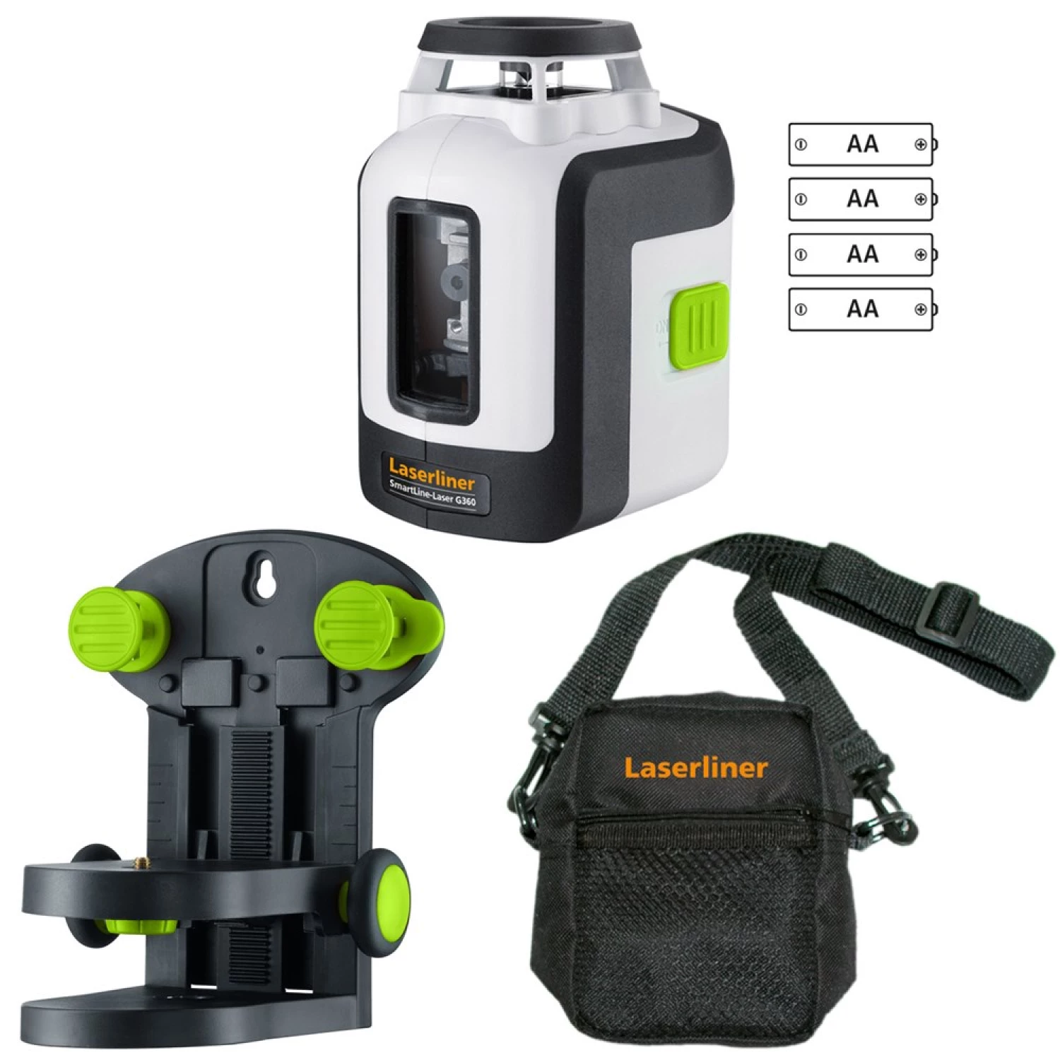 Laserliner SmartLine-Laser G360 Laser à croix 360° dans un étui - 1 ligne - vert - 30 m-image