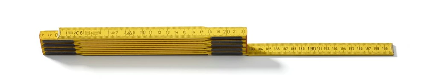 Hultafors P606G DU Mètre pliant - Bois - Jaune - 2 m-image