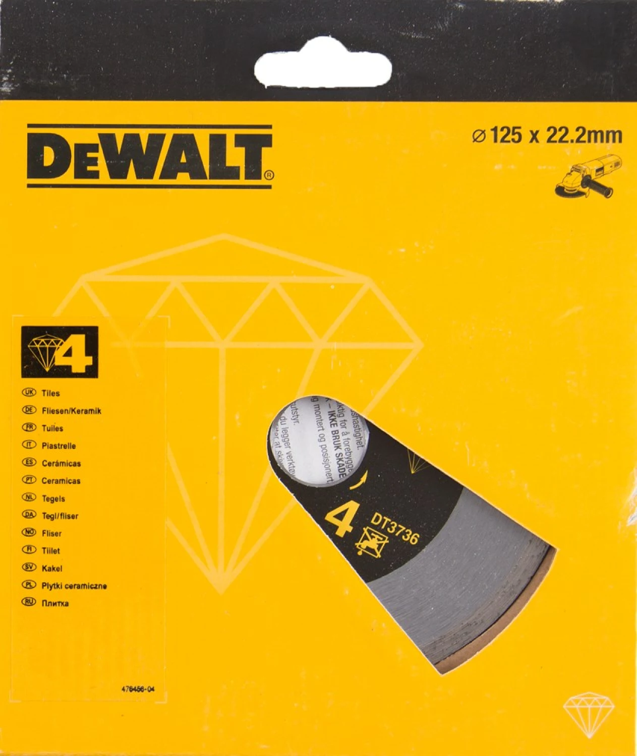 DeWALT DT3736 Diamantdoorslijpschijf - 125 x 22,23 x 1,6mm - keramiek - tegels-image