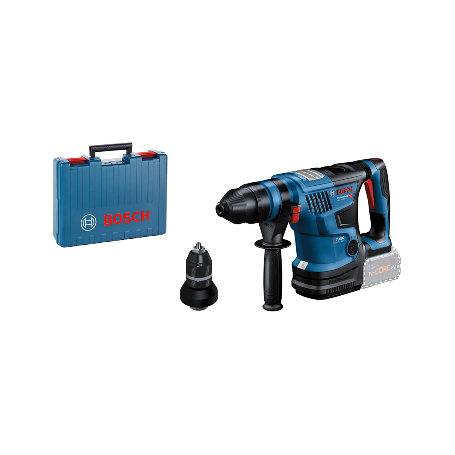 Bosch GBH 18V-34 CF 18V Li-ion accu BiTurbo SDS-Plus boorhamer body in koffer - 5,8J - koolborstelloos-image
