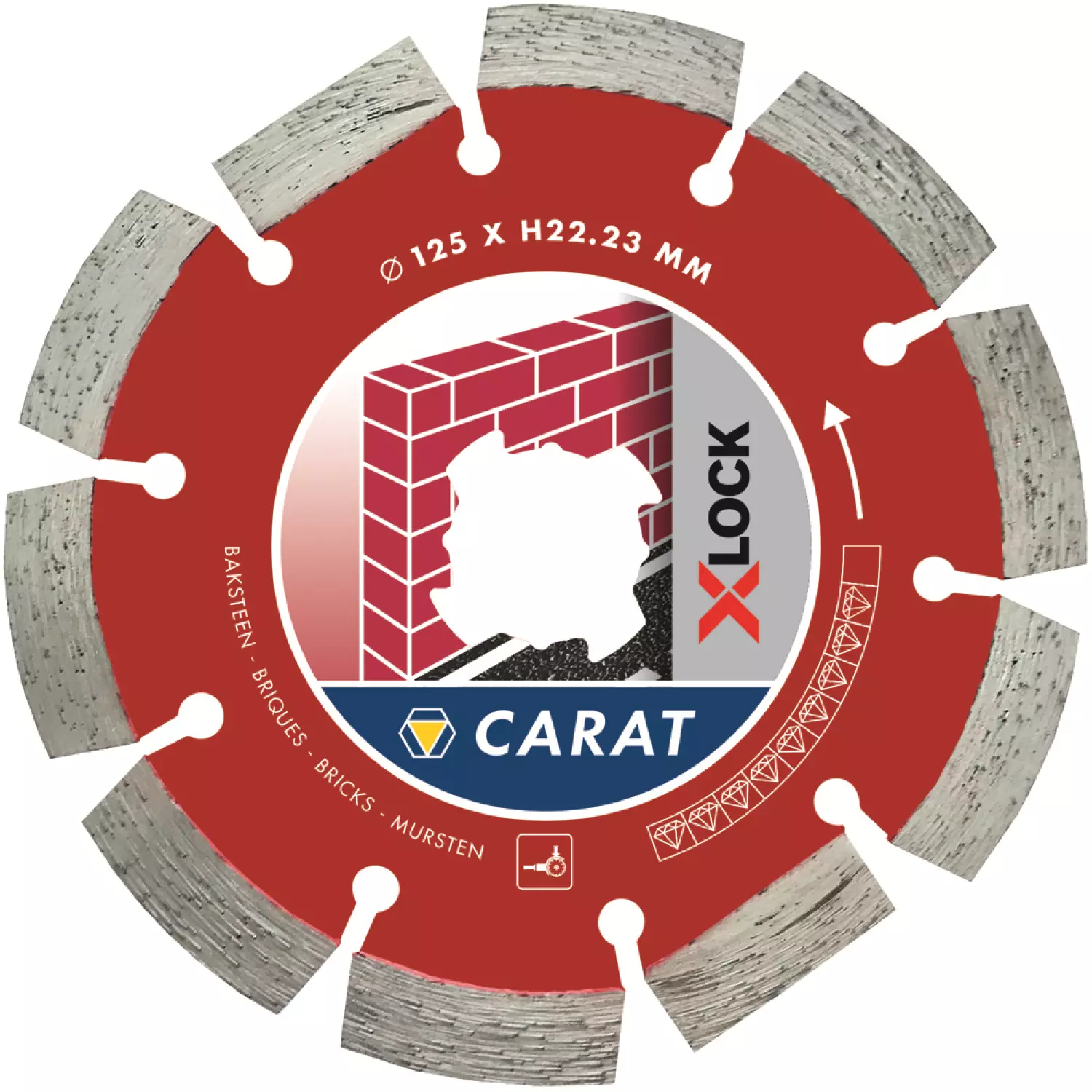 CARAT CAXLOCK125 Diamantzaag X-LOCK Baksteen Ø125x22,23mm-image