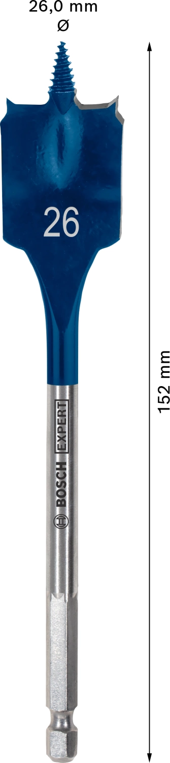 Bosch EXPERT 2608900323 - EXPERT Mèche plate Self Cut Speed, six pans 26 x 152 mm-image