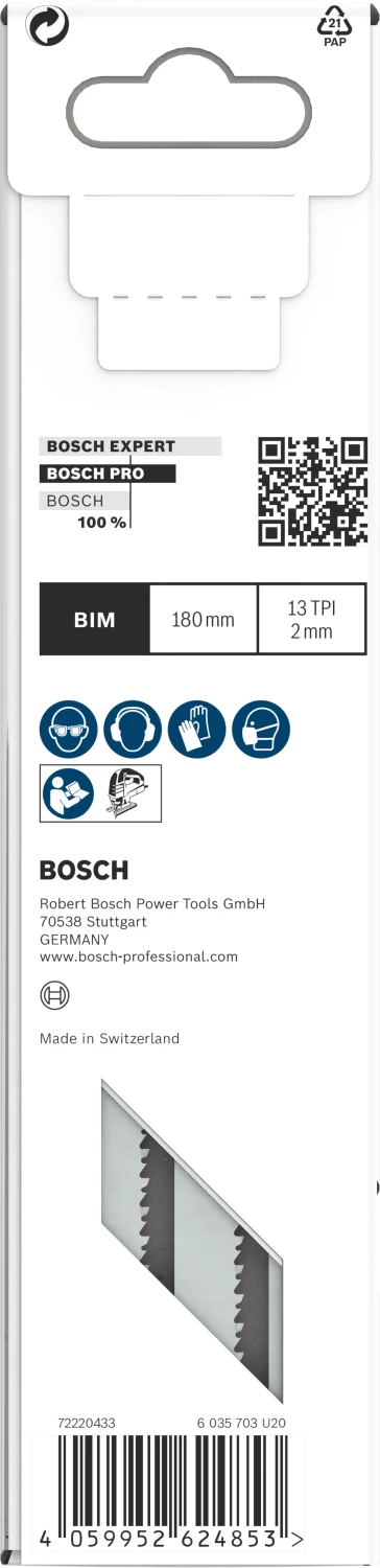 Lames de scie sauteuse Bosch 2608655114 PRO T718BF Senwich - métal (5 pièces)-image