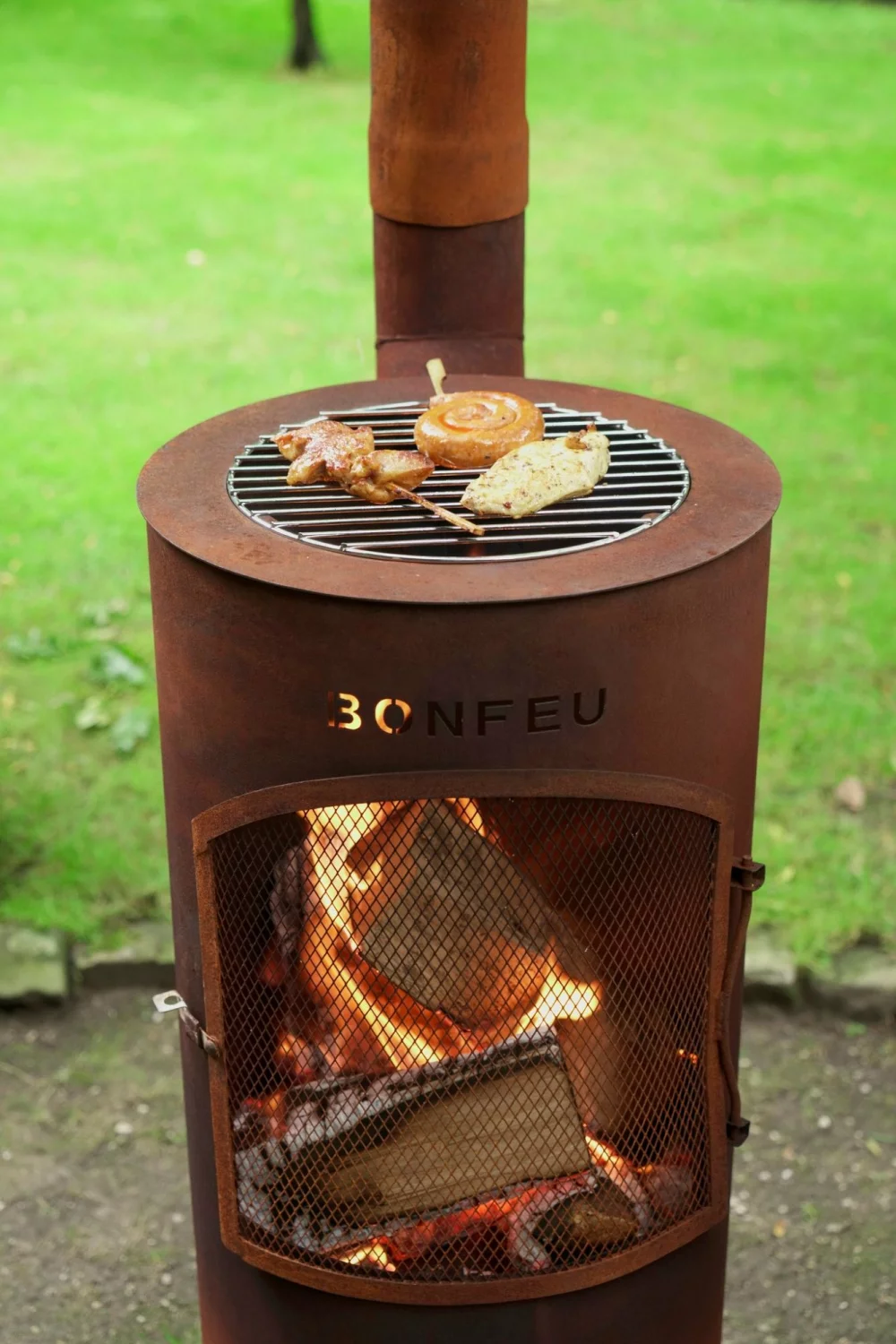 BonFeu 3501R Braséro de jardin BonTino - Rouille – 164 cm – 35 cm-image