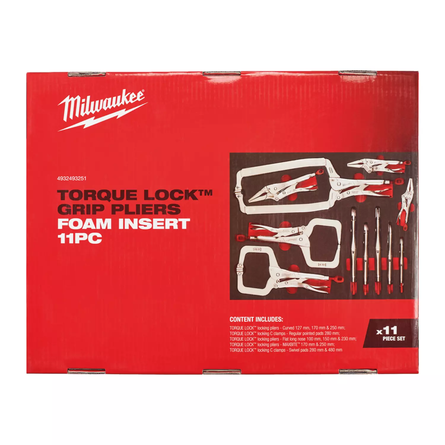 Milwaukee 4932493251 Jeu de 11 pinces-étau en mousse-image