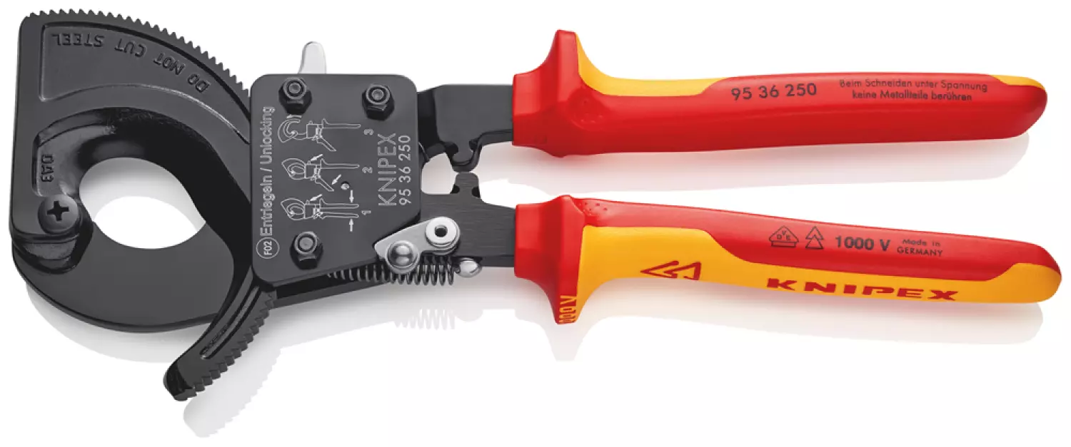 Knipex 95 36 250 - Coupe-câbles à cliquet-image