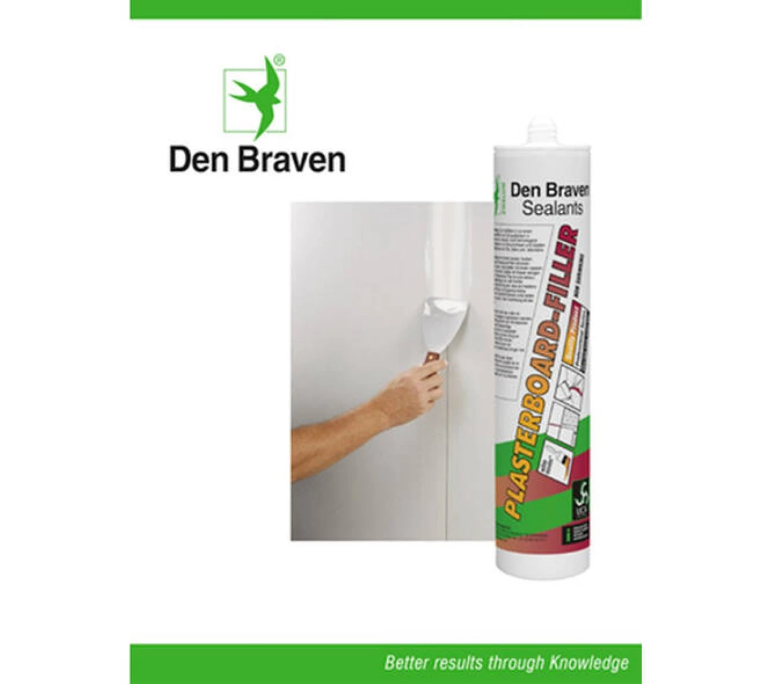 Zwaluw Den Braven 30880006 Plasterboard Filler - Pâte de rebouchage - Blanc - 310 ml - 12 pièces