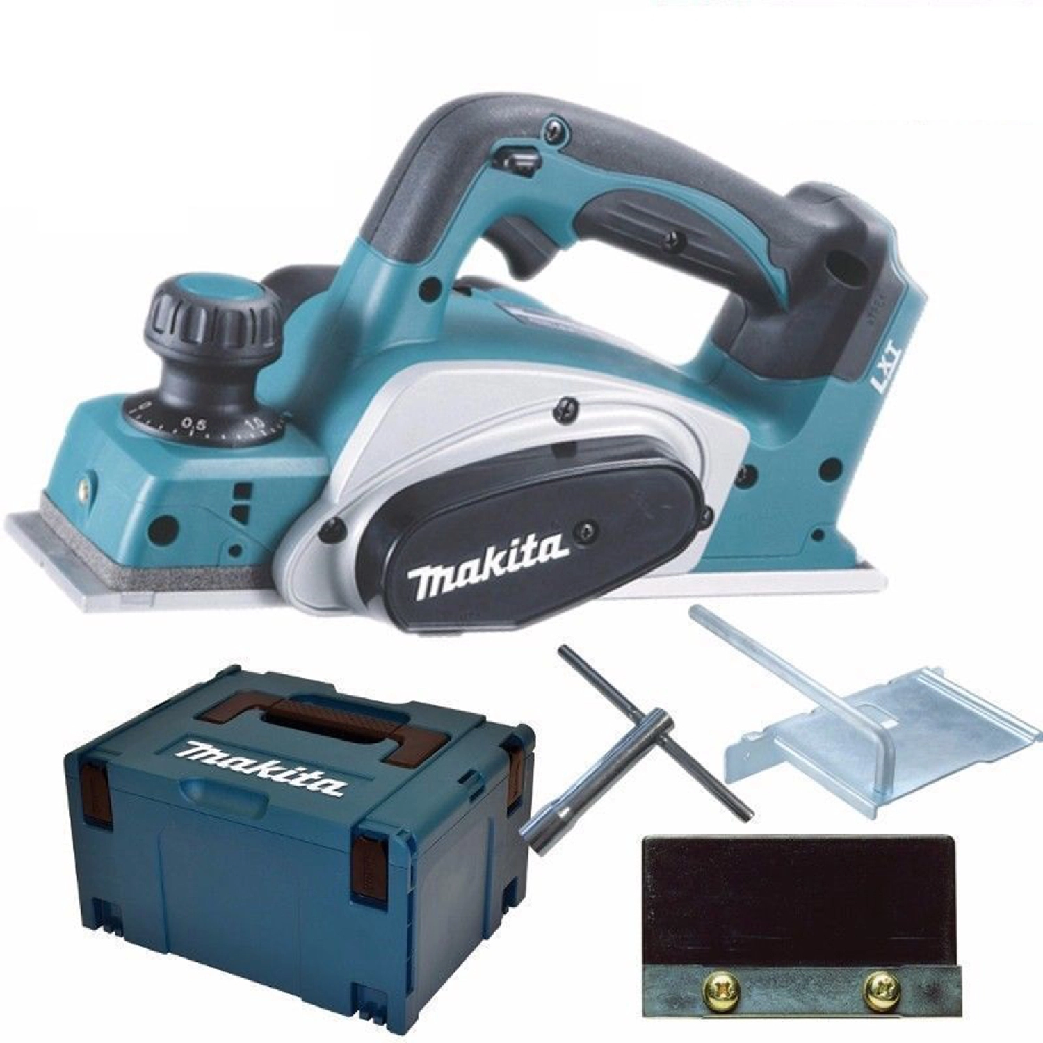 Makita DKP180Y1J 18V Li-Ion Accu schaafmachine body + (1x 1.5Ah accu) in Mbox - 82mm - 2mm-image