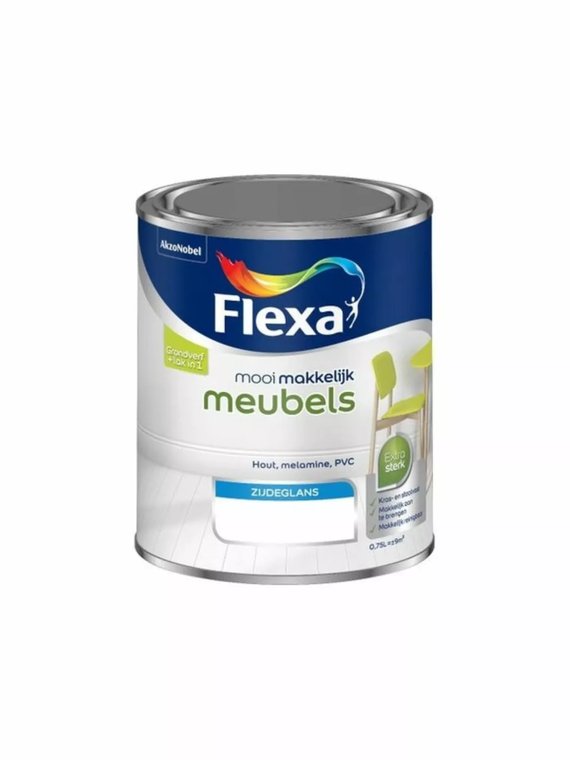 Flexa Mooi Makkelijk Meubels Zijdeglans - zwart - 0,75L-image