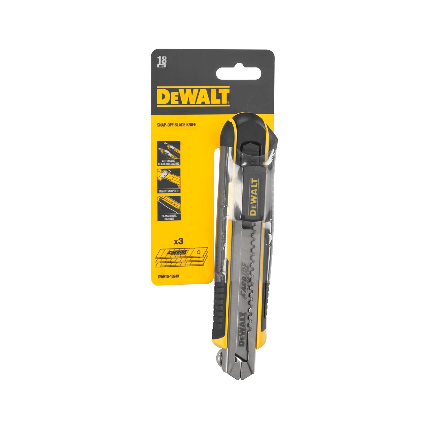 DeWALT DWHT0-10249 Couteau à lame sécable - 18 mm-image