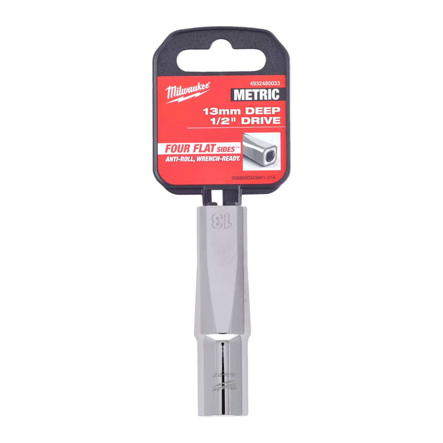 Milwaukee 4932480033 Dop - 1/2" FOUR FLAT™ lang - 13mm-image