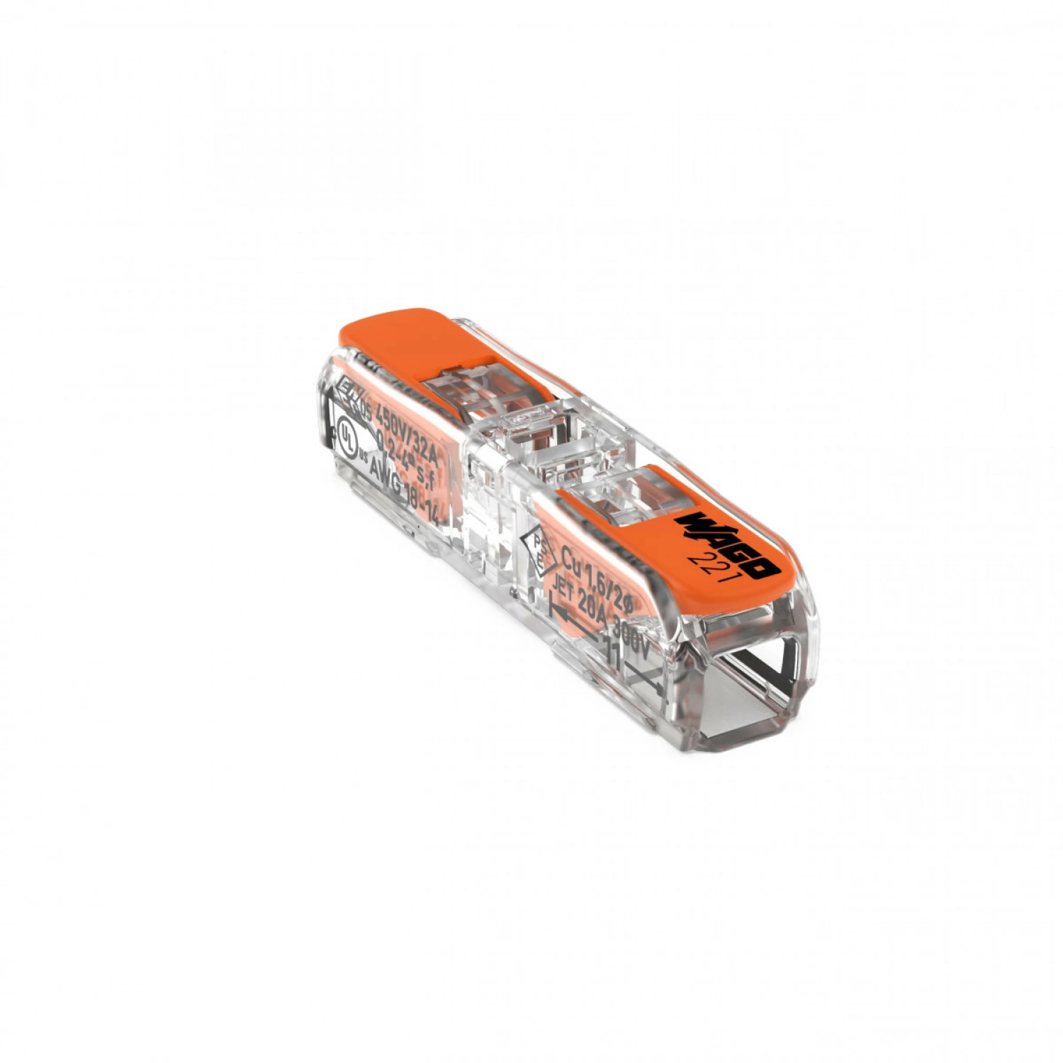 WAGO 1V doorvoer verbindingsklem en hendel - 0,2 tot 4mm²-image
