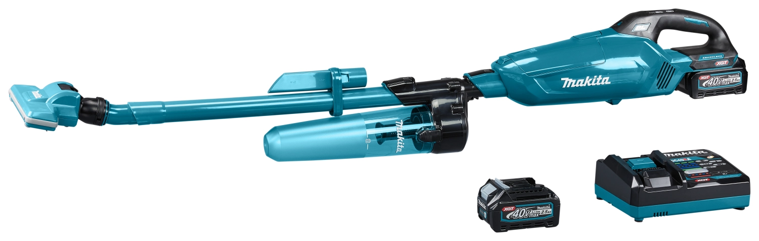 Makita CL002GD213 - Aspirateur balai sans-fil - Li-ion 40 V Max (2 X 2,5 Ah) - Bleu-image