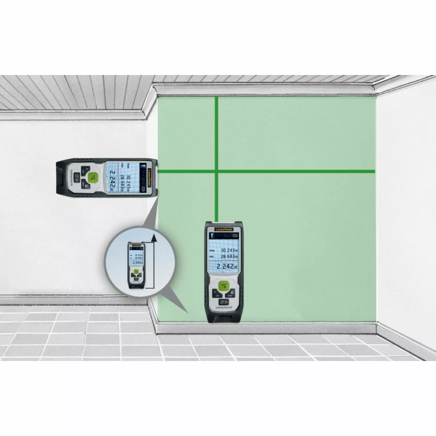 Laserliner LaserRange-Master Gi5 Laser- afstandsmeter - Groen - 50m-image