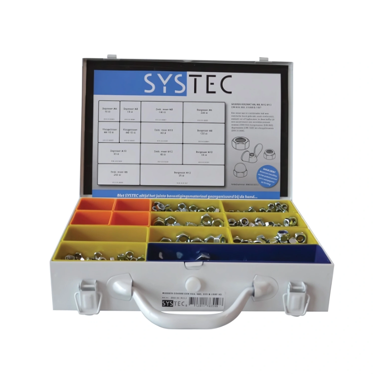 Systec Stalen Assortimentskoffer diverse moeren (950st)