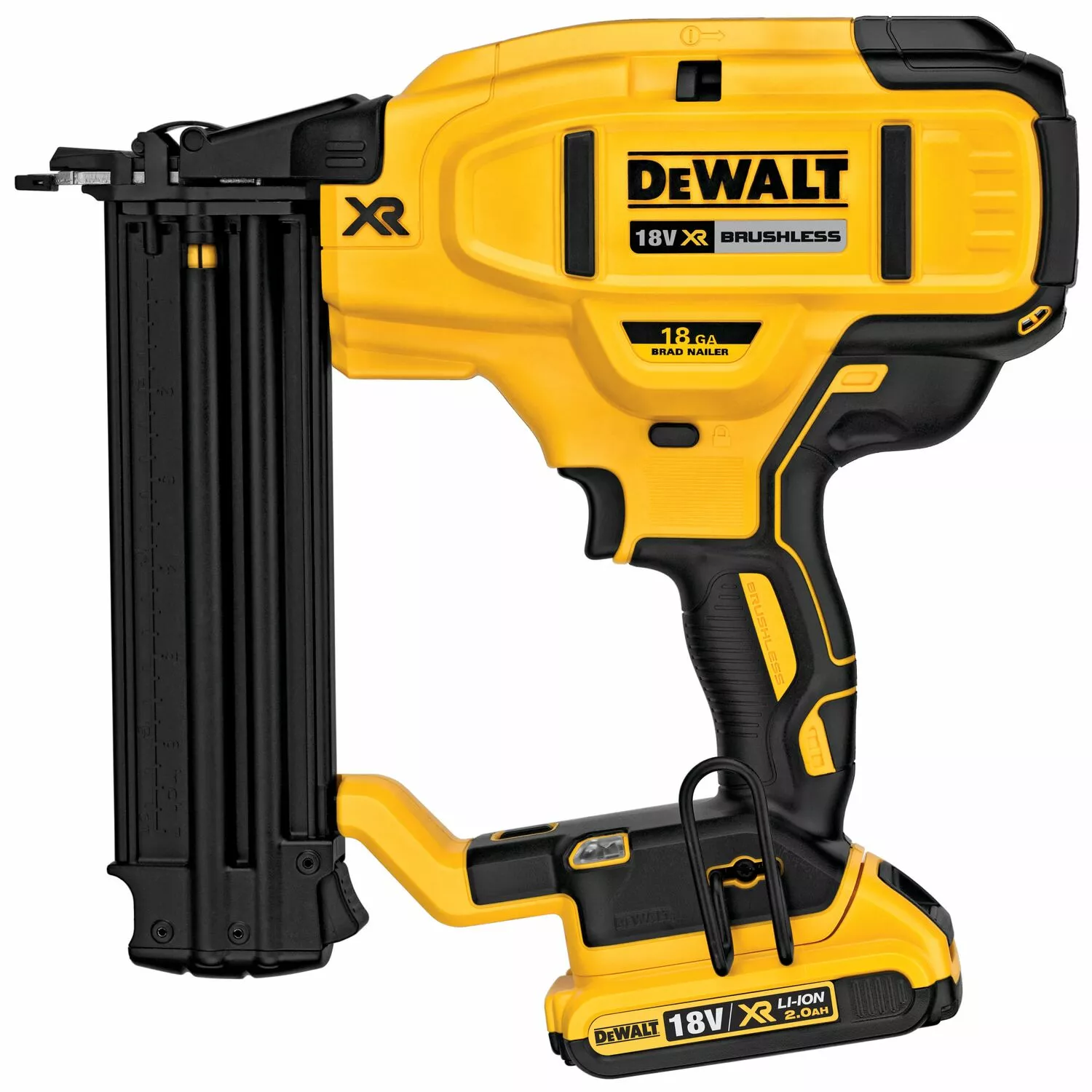DeWALT DCN680D2-QW 18V Li-ion XR accu afwerktacker set (2x 2.0Ah) in TSTAK - 15-54mm - 18 Gauge - koolborstelloos-image