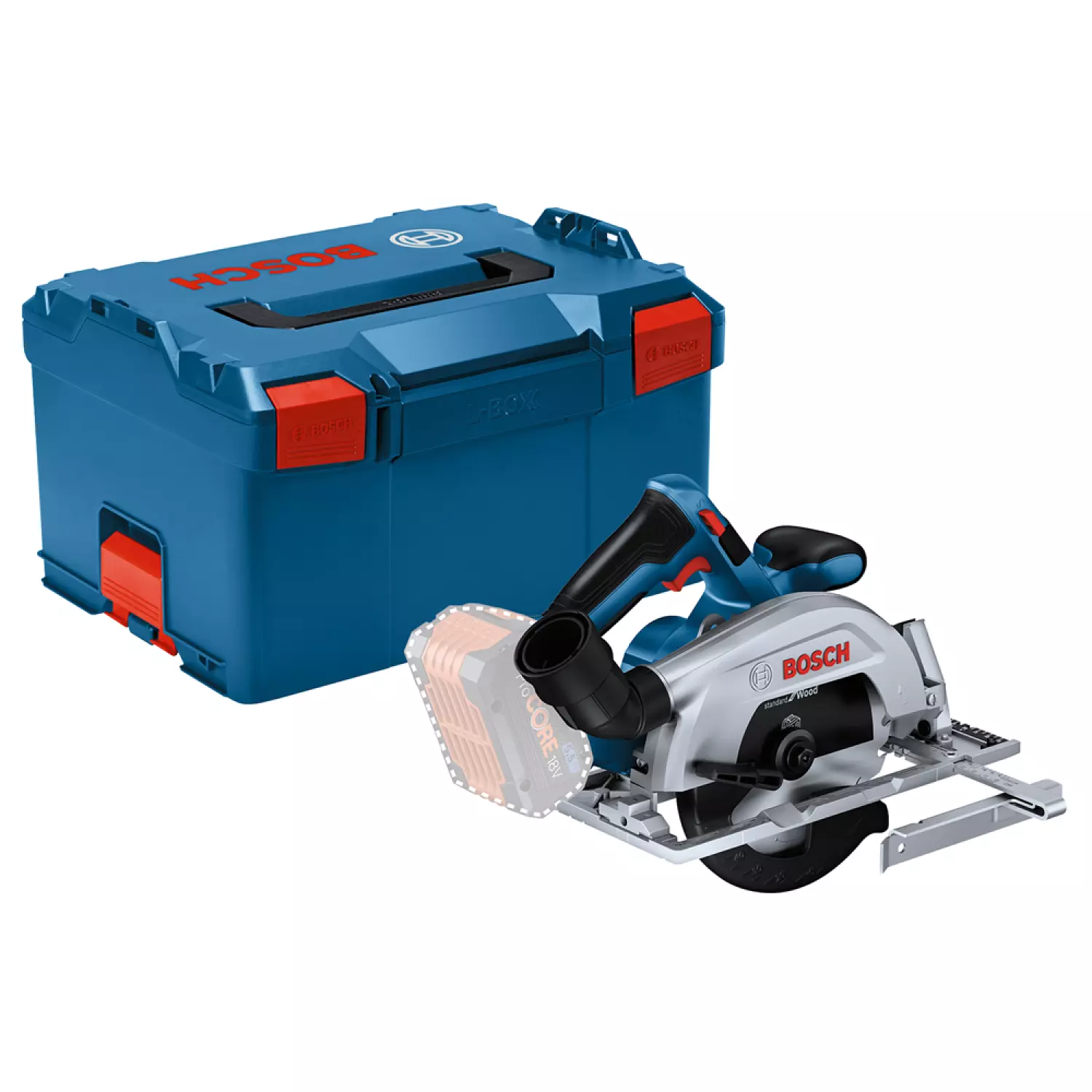 Bosch GKS 18V-57-2 18V Li-ion Scie circulaire sans fil corps dans L-Boxx - 165 mm-image